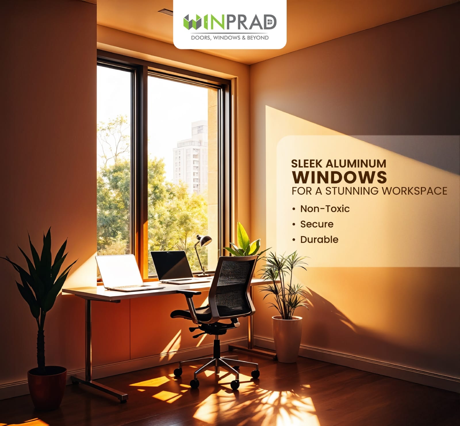 Aluminium Windows are The Perfect Choice for Workspace